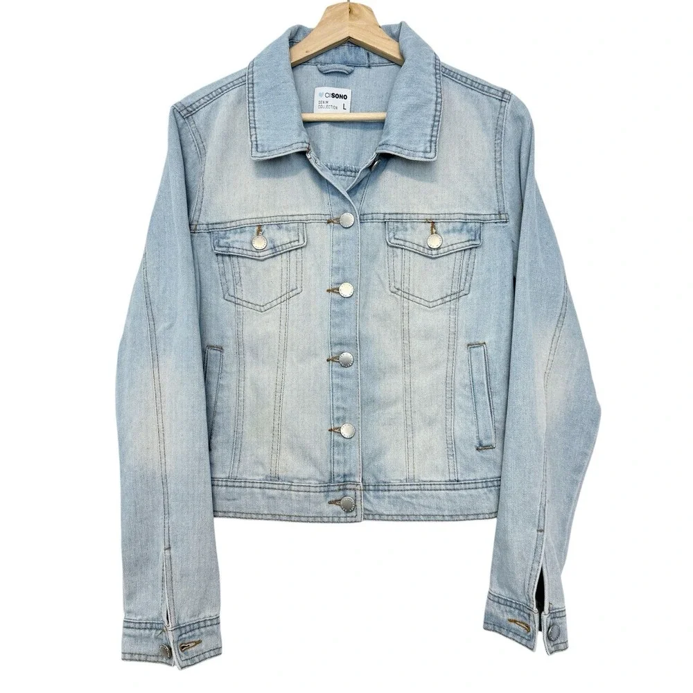 Ci Sono Denim Collection Jean Jacket Light Blue - Stretch Large‎